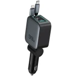 شارژر فندکی 99 وات با کابل جمع شونده گرین لاین Green Lion Retractable 99W Car Charger مدل cc26