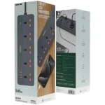 چندراهی برق گرین لاین GS-250 با 5 پریز، 4 پورت USB و شارژ سریع PD 20W - تصویر 3